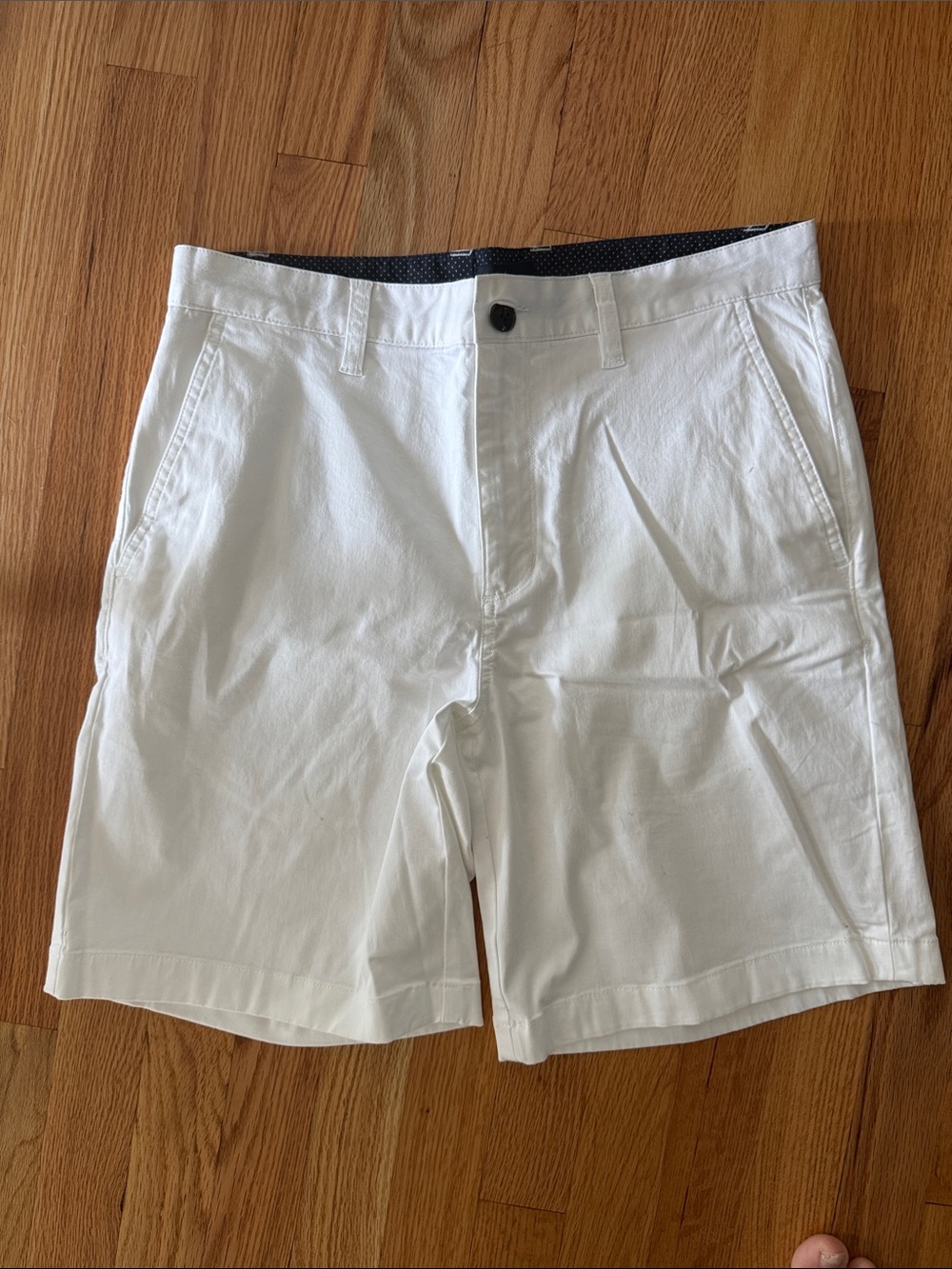 Daniel Hechter White Men's Flat Front Chino Shorts